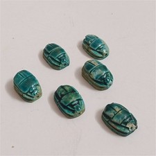Set of Egyptian Scarab Green Blue Pharaonic Craft Jewelry Making Decor picture