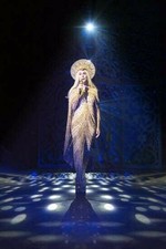 Cher full length pose in concert wearing gold dress 4x6 inch real photograph picture