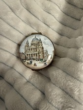 CRUMMLES ENGLISH ENAMEL BOX - VINTAGE VICTORIAN SCENE - ST. PAUL'S CATHEDRAL picture