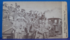 WWI Underwood & Underwood Action Photo Card BRITISH TROOPS MOVING UP picture