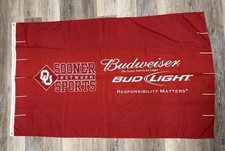 OU Sooners Network Sports Budweiser King Of Beers Flag / 3x5FT Red EUC NWOT picture