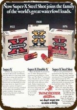 1977 WINCHESTER SUPER-X SHOTGUN AMMO Vntg-Look DECORATIVE REPLICA METAL SIGN picture