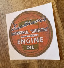 Duckhams Morrisol Sirrom Engine Oil Sticker Decal For Oil Jug Pourer picture