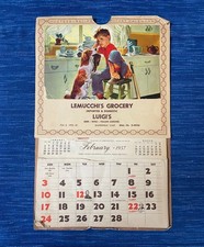 1957 Lemucchi's Grocery Luigi's Restaurant Bakersfield CA Advertising Calendar picture