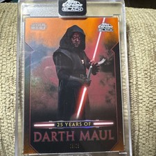 2024 Topps Chrome Black Star Wars 25 years of Darth Maul Orange #DM-8,  5 /25 E2 picture