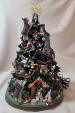 Danbury Mint Miniature Schnauzer Lighted Christmas Tree Dog with Star READ picture