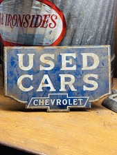 Used Cars Chevrolet Porcelain Advertising Sign picture