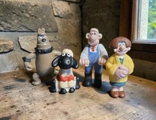 Vtg Wallace & Gromit PVC Figurines Wallace Wendolene Preston Shaun Irwin Toy '89 picture