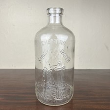 Antique Chemung Spring Water Bottle Embossed Native American Indian NY 10.5