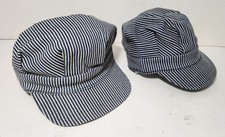 Model Railroad Engineer Conductor Utility Sanforized Caps Hats Adult Child Blue picture