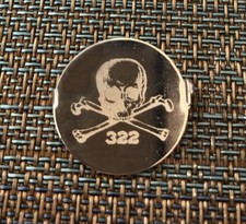 Yale Secret Society Skull & Bones #322 Fraternity Pin  picture