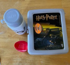 Vintage Harry Potter grey lunchbox thermos chip holder new picture