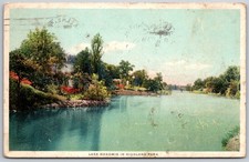 Antique Postcard Lake Nokomis Highland Park Dallas Texas Phostint picture