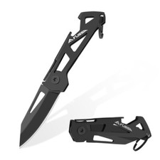 FLISSA Mini Folding Pocket Knife Box Cutter Bottle Opener with 1.81