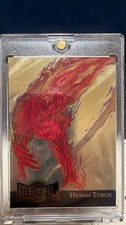 1995 MARVEL METAL GOLD BLASTER INSERT #6 HUMAN TORCH Limited RARE🔥🔥🔥 picture