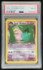 2000 Pokemon Team Rocket First Edition #12/82 Dark Slowbro Holo PSA 8 picture