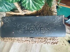 Antique Victorian Black Celluloid Dresser Box For Gloves Circa 1900 picture