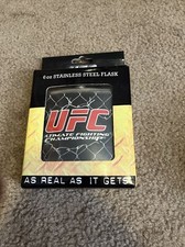 UFC 6 Oz Stainless Steel Flask 2008 Zuffa Never Used. Brand New. Mint L@@K picture