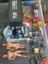 2 1964 G I Joe  Figures w/ 3 Clothing Outfits & Shoes, and trunk picture