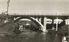 DEPOE BAY BRIDGE c1950 oregon real photo postcard rppc or coast antique picture