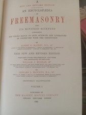 1921 Mackey Encyclopedia of Freemasonry 2 Vol Set Masonic Illustrated Antique picture