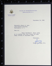 Letter - Signed Jerry M.C. - Gerald F. Ford 1966 Birthday Wishes A. Quie  M968 picture