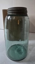 Rare Mold Letter Z Half Gallon Mason Jar Very Good Condition, Zinc Has Bubbles  picture