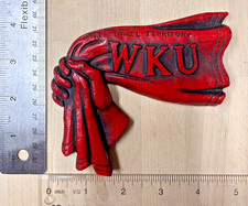 VINTAGE MASCOT - WESTERN KENTUCKY UNIVERSITY  - RED TOWEL  – RARE & UNIQUE picture