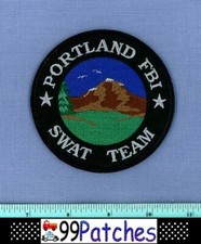 FBI SWAT PORTLAND OREGON Federal Police Shoulder Patch SNOW MOUNTAIN TACTICAL 8A picture
