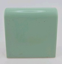  Vtg American Olean Ceramic Tile: Leaf Green Bullnose 4.25