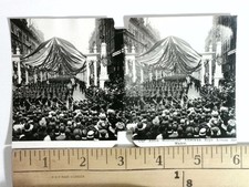 WWI American Troops Parade Stereoview NYC Homecoming Military 1910s picture