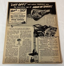 1963 REVELL models ad ~ MAN IN SPACE Project Mercury Space Capsule picture