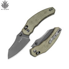 Kizer Bulldog EDC Folding Pocket Knife Nitro V Steel Blade Micarta Handle picture