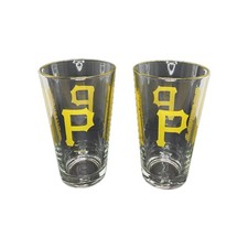 Set of 2 Pittsburgh Pirates Pint Glasses Collectable MLB  Barware brewery core.. picture
