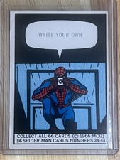 1966 MARVEL SUPER HEROES CARD #36 SPIDER-MAN MCG camera see pics creases  picture