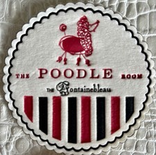 Vintage The Poodle Room Coasters Fontainebleau Hotel Miami Beach 8 pcs 1980’s picture