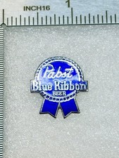 Pabst Blue Ribbon Beer Logo Lapel Pin Advertising PBR Breweriana Enamel Metal picture