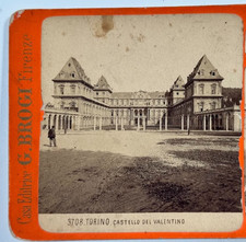Torino – Majestic View of Castello Del Valentino Italy’s Baroque Stereoview Card picture