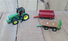 Vintage John Deere Tractor w/ERTL Farm Trailers picture
