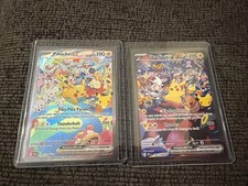 Pikachu ex 149/128 & 150/128 SIR Day Night Pair 30th Celebration Pokemon NM picture