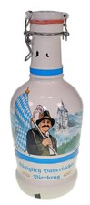 13” Beer Growler Jug Glass Vtg German Königlich Bayerischer Bierkrug EMPTY picture