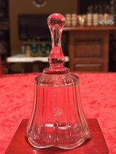 Elegant Vintage Fenton Rose Pink Paneled Festi-Bell Dinner Bell 6.5