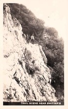 RPPC Tujunga Los Angeles CA Switzer Falls Hike Hiking Trail Photo Postcard G55 picture