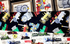 Vintage Fabric * Trains, Engines, Trains * 100% cotton -  18