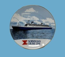 S.S. NORWAY Souvenir Porcelain Portrait Plate - 7.5