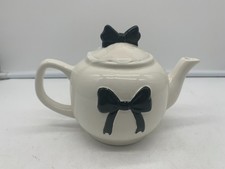 Ceramic 5.5in Tea for One Black Ribbon Teapot BB01B48039 picture