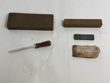 Lot of (4) Knife Sharpening Stones Norton FF-76 Carborundum #149 & 2 Unbranded picture