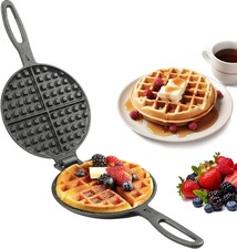 Rome Industries Old Fashioned Waffle Cast Iron, Black picture