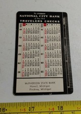 Vtg 1959 First National Bank New York Advertising Business Card Pocket Calendar picture