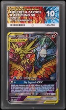 ACE 10 Moltres & Zapdos & Articuno GX SM210 Black Star Promo Perfect Subgrades picture